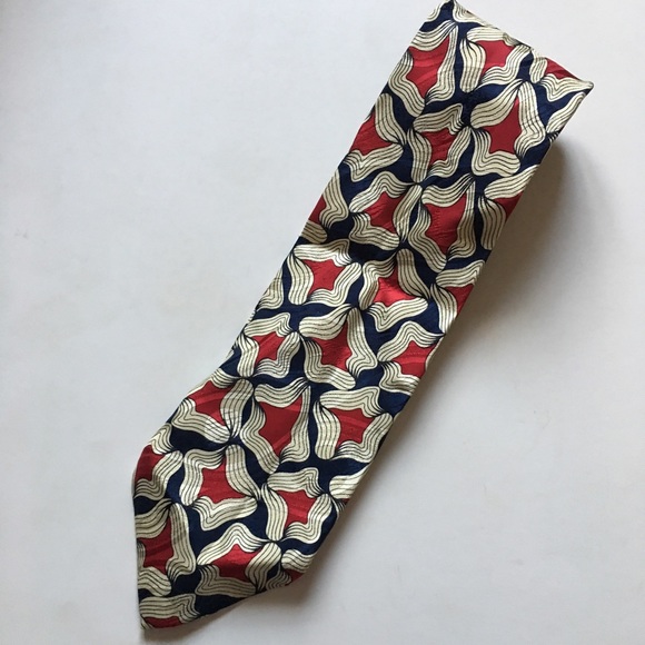 Strato Abstract Print Men’s Silk Neck tie - Picture 2 of 3